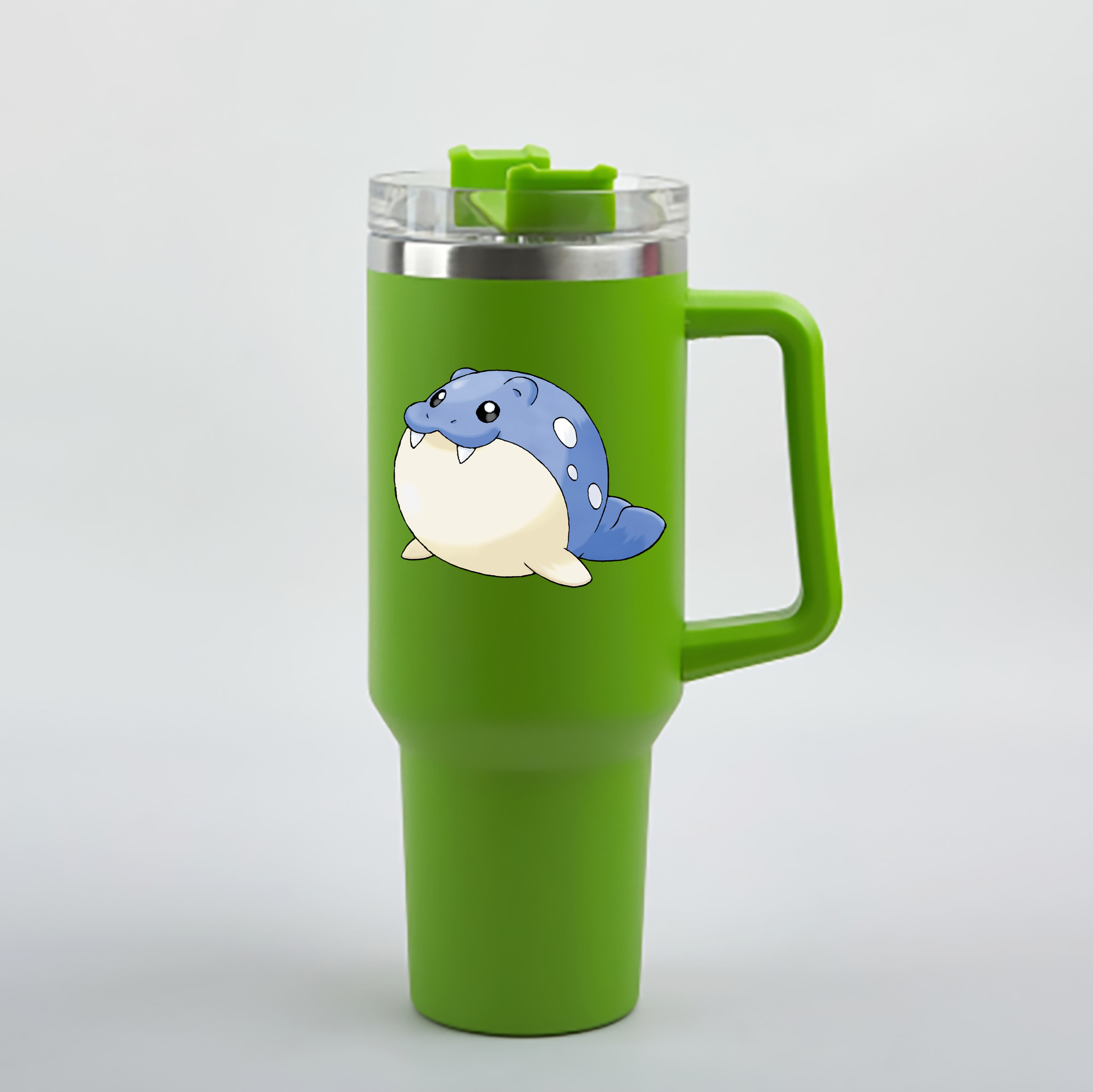（画像用） ポケットモンスター Pokémon 1200mL車用タンブラー - クリスタルステッカー（プラスチックストロー付き）